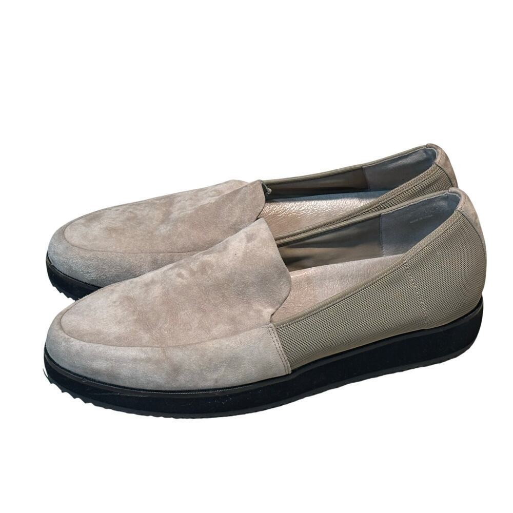 Eileen Fisher Platform Slip on Dell Suede Comfort Minimalist Loafers Size 11